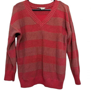BCBGeneration women’s v-neck striped pulloverr sweater.size small